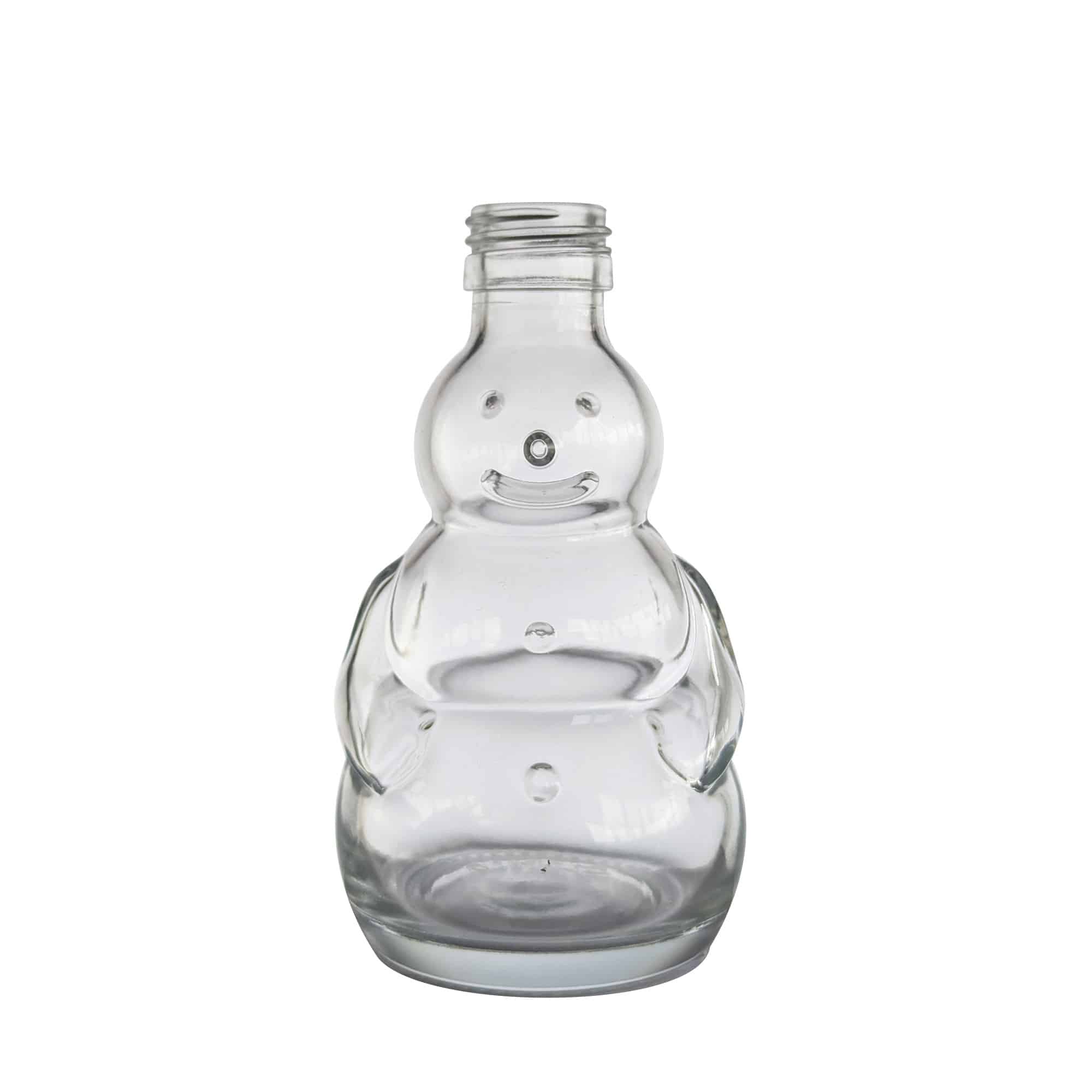 200 ml Glasflasche 'Schneemann', Mündung: PP 28