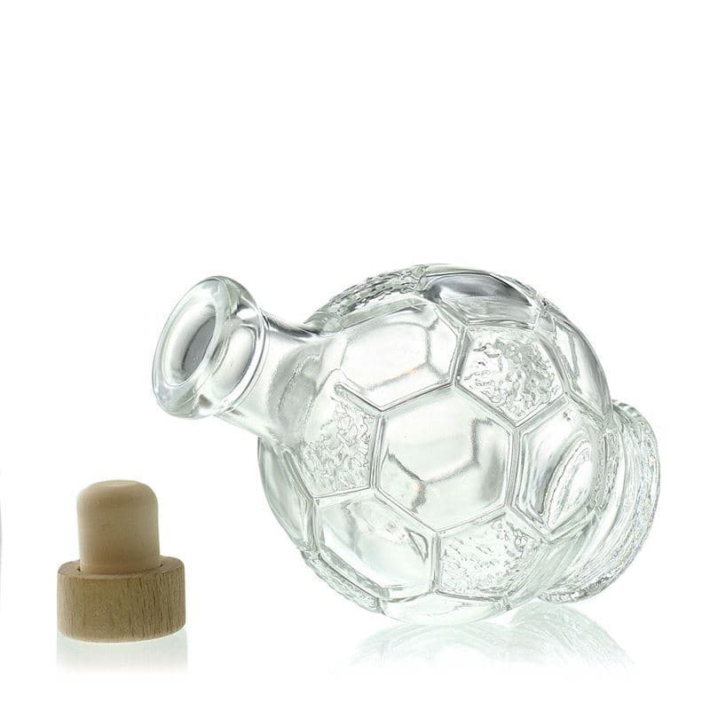 200 ml Glasflasche 'Fußball', Mündung: Kork