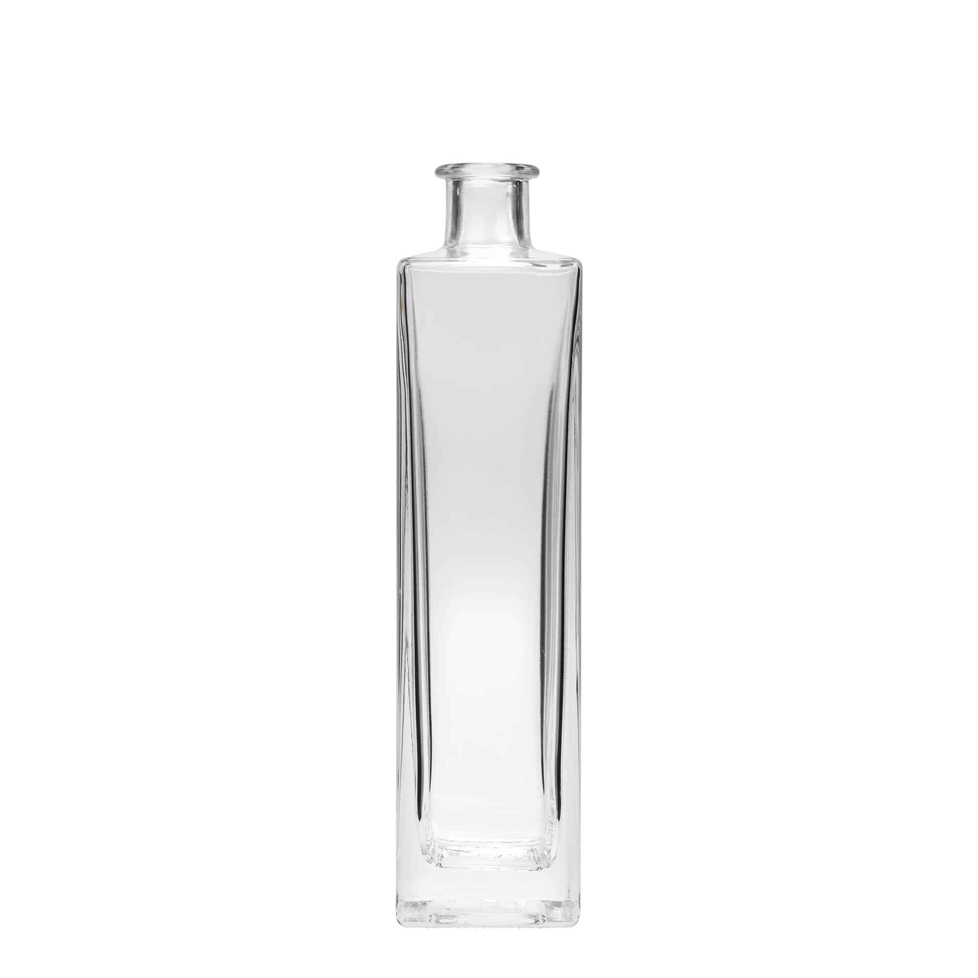 500 ml Glasflasche 'Rafaello', quadratisch, Mündung: Kork