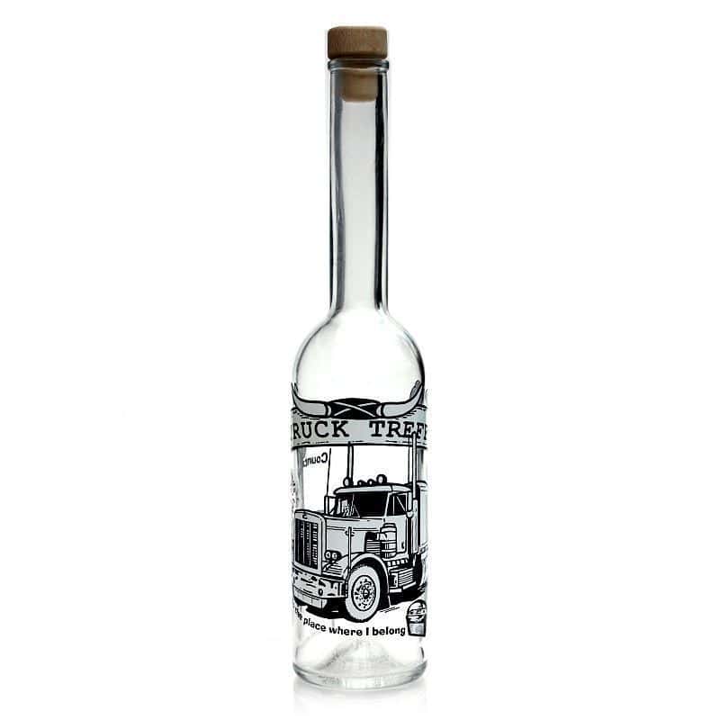 500 ml Glasflasche 'Opera', Motiv: Trucker, Mündung: Kork