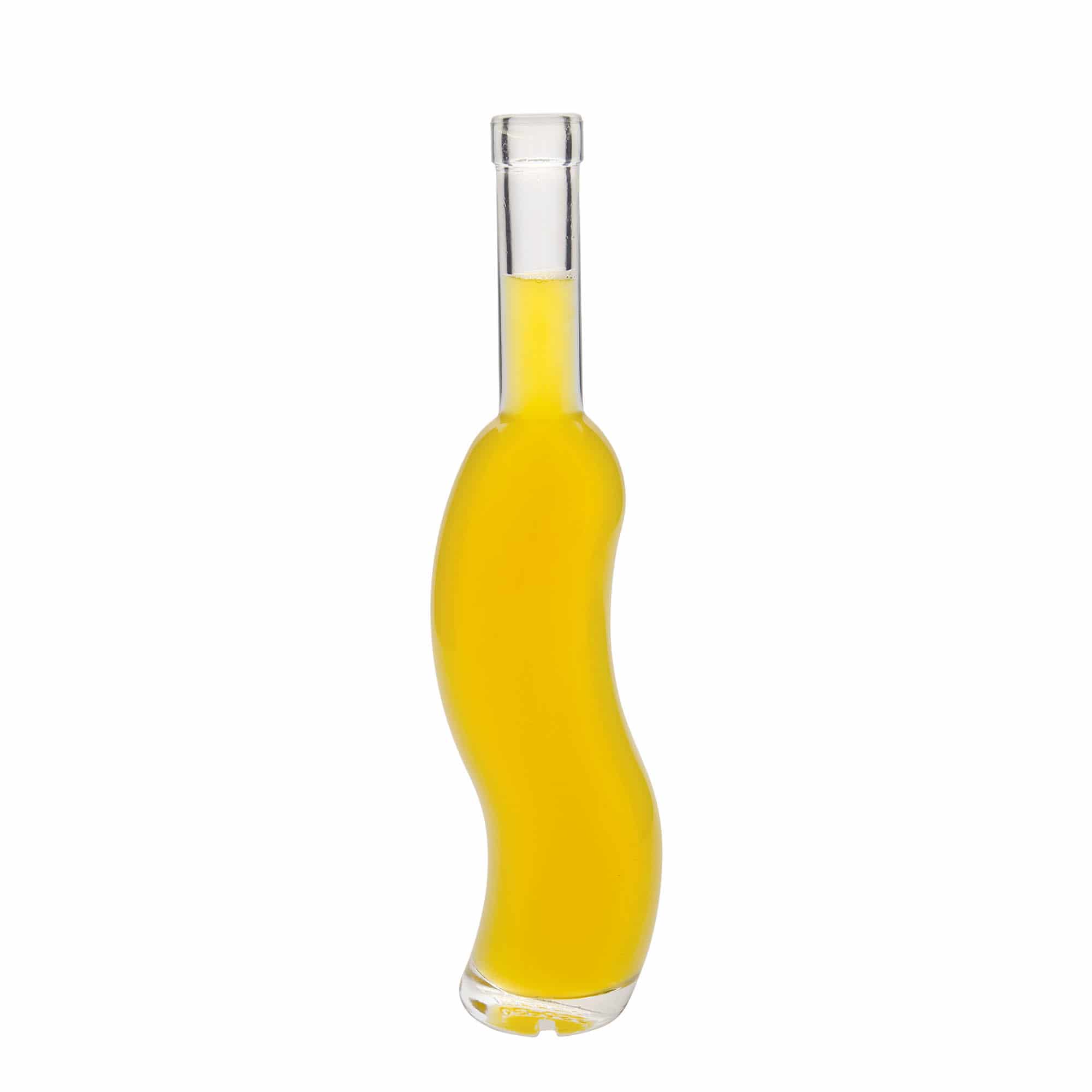 350 ml Glasflasche 'La-Ola', halbrund, Mündung: Kork