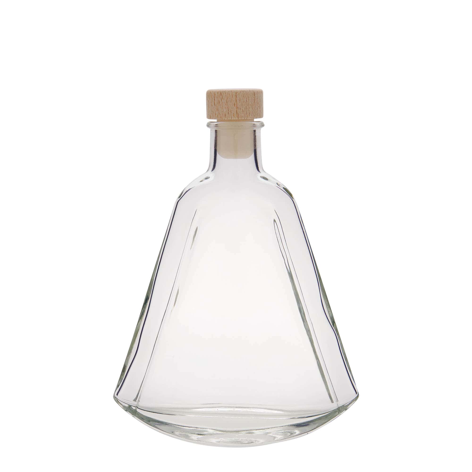 200 ml Glasflasche 'Maurizio', oval, Mündung: Kork