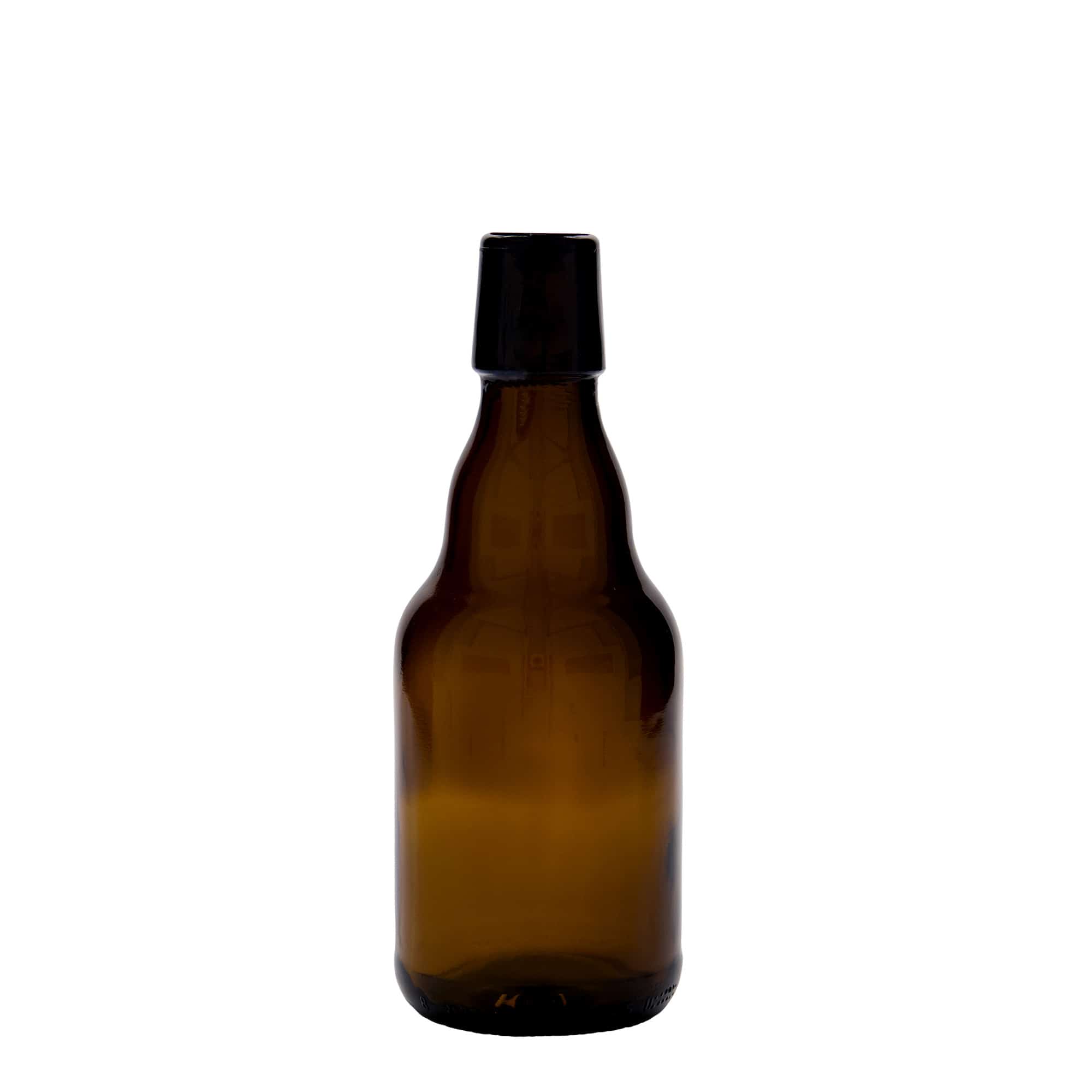 330 ml Bierflasche 'Steinie', Glas, braun, Mündung: Bügelverschluss