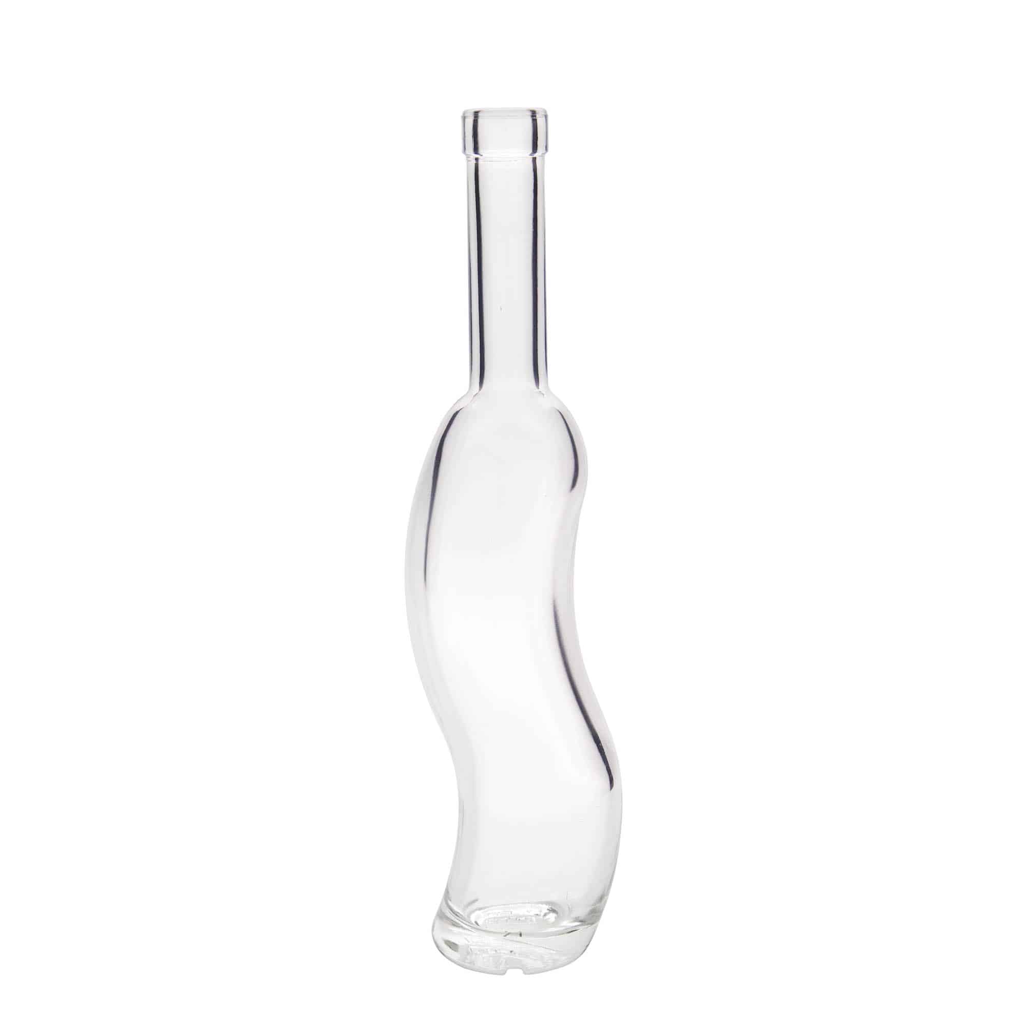 350 ml Glasflasche 'La-Ola', halbrund, Mündung: Kork