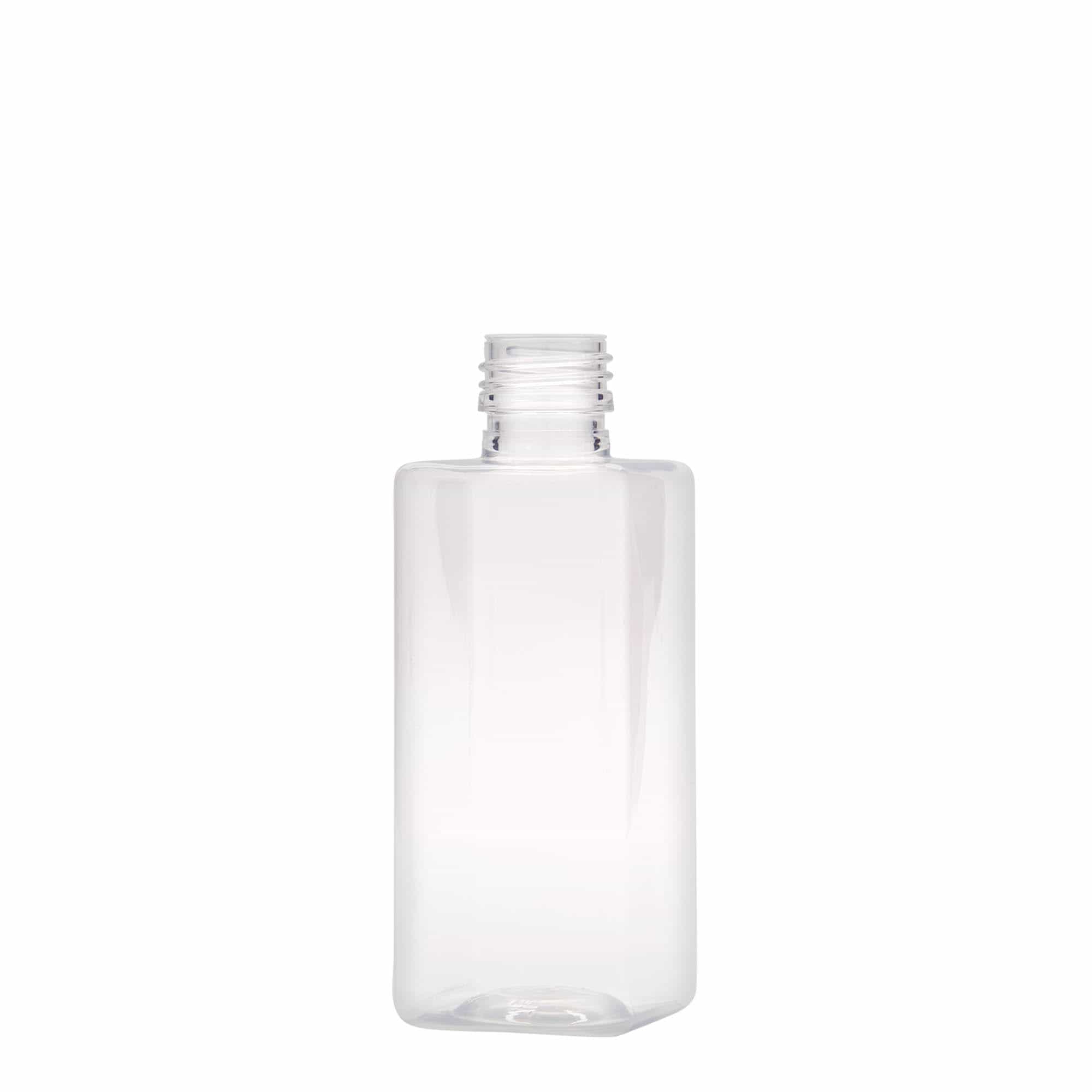 250 ml PET-Flasche 'Karl', quadratisch, Kunststoff, Mündung: PP 28