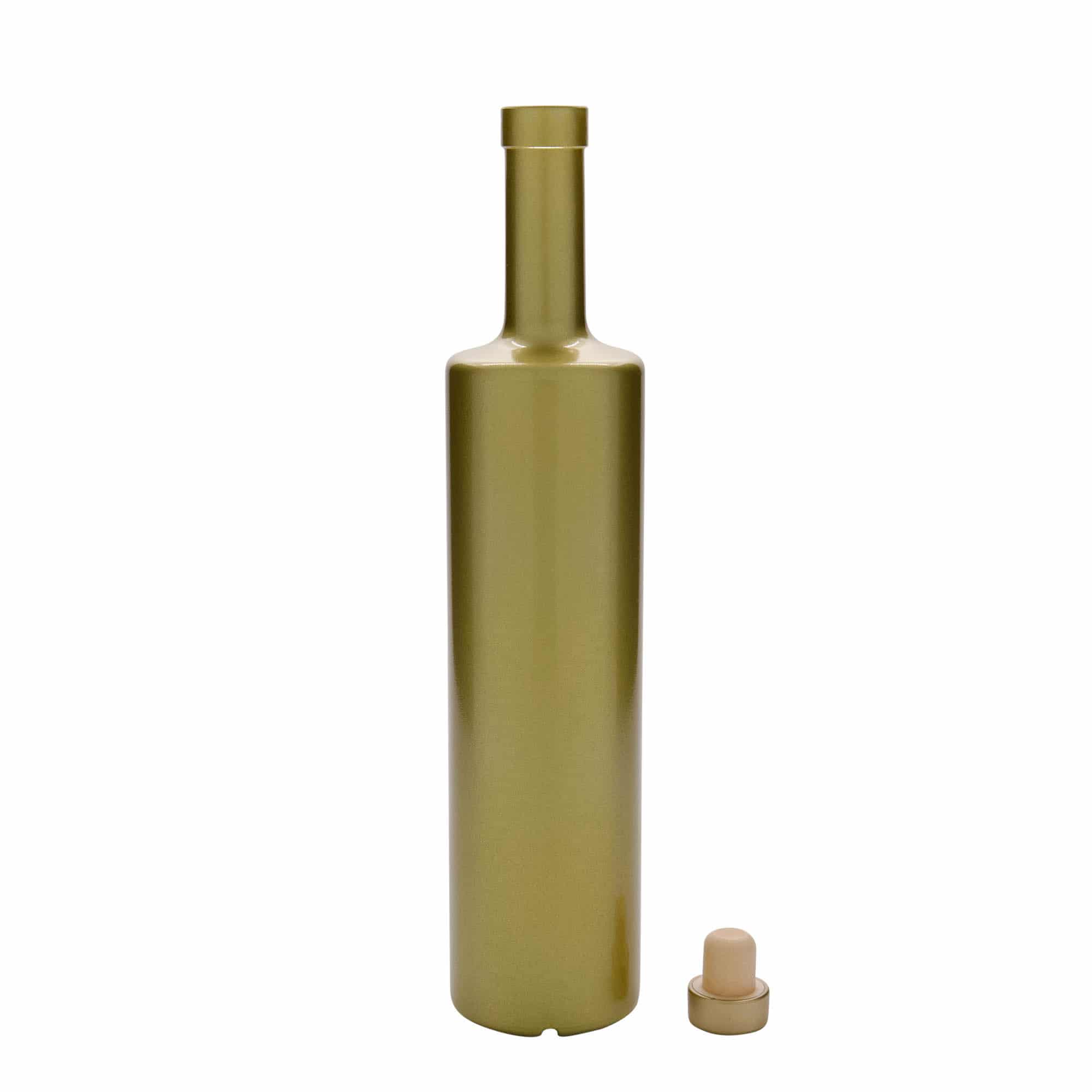 700 ml Glasflasche 'Centurio', gold, Mündung: Kork