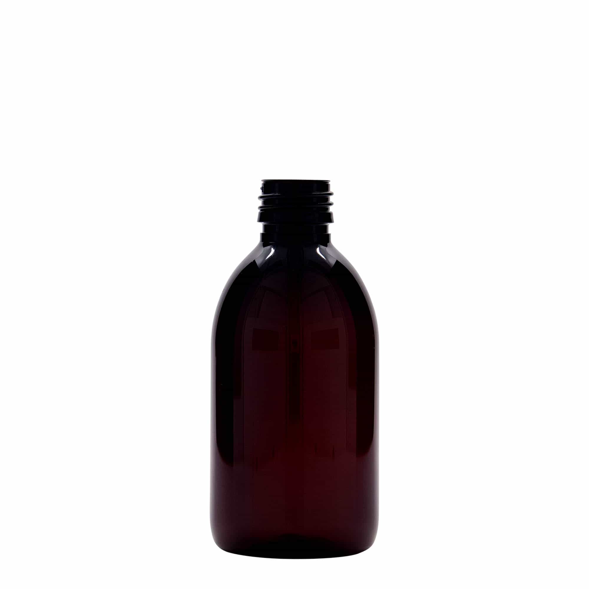 250 ml PET-Medizinflasche, braun, Kunststoff, Mündung: PP 28