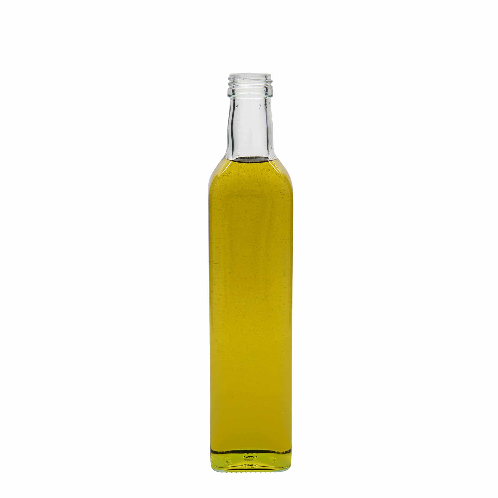 500 ml Glasflasche 'Marasca', quadratisch, Mündung: PP 31,5