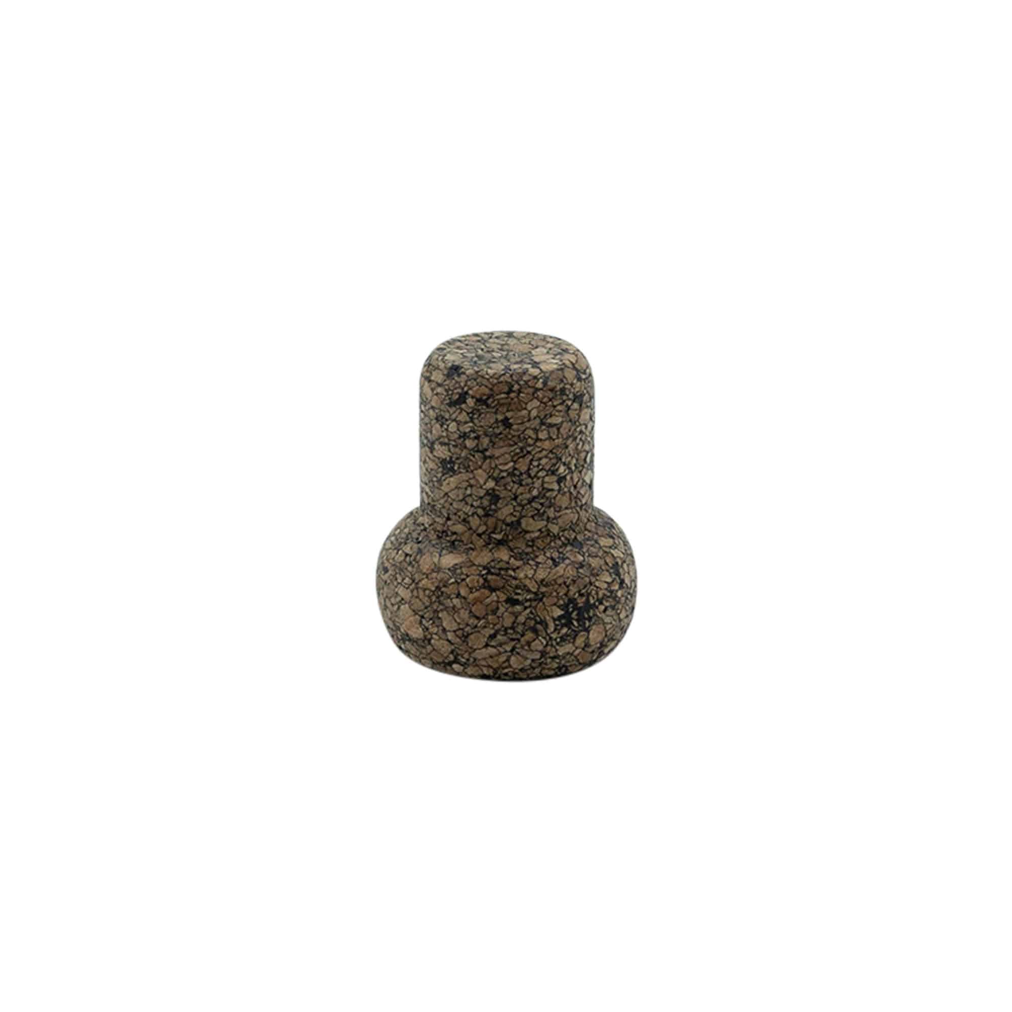 Griffkorken 'Barrel' 19,5 mm, Corkcoal, für Mündung: Kork