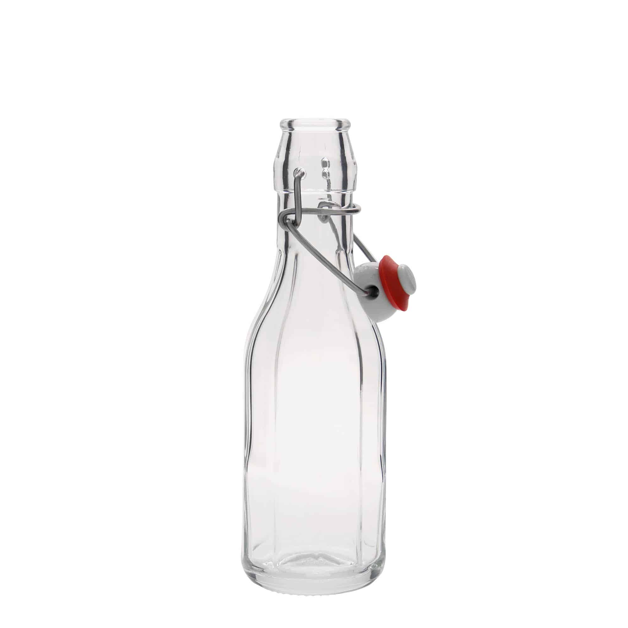 250 ml Glasflasche 'Bravo', zehneckig, Mündung: Bügelverschluss