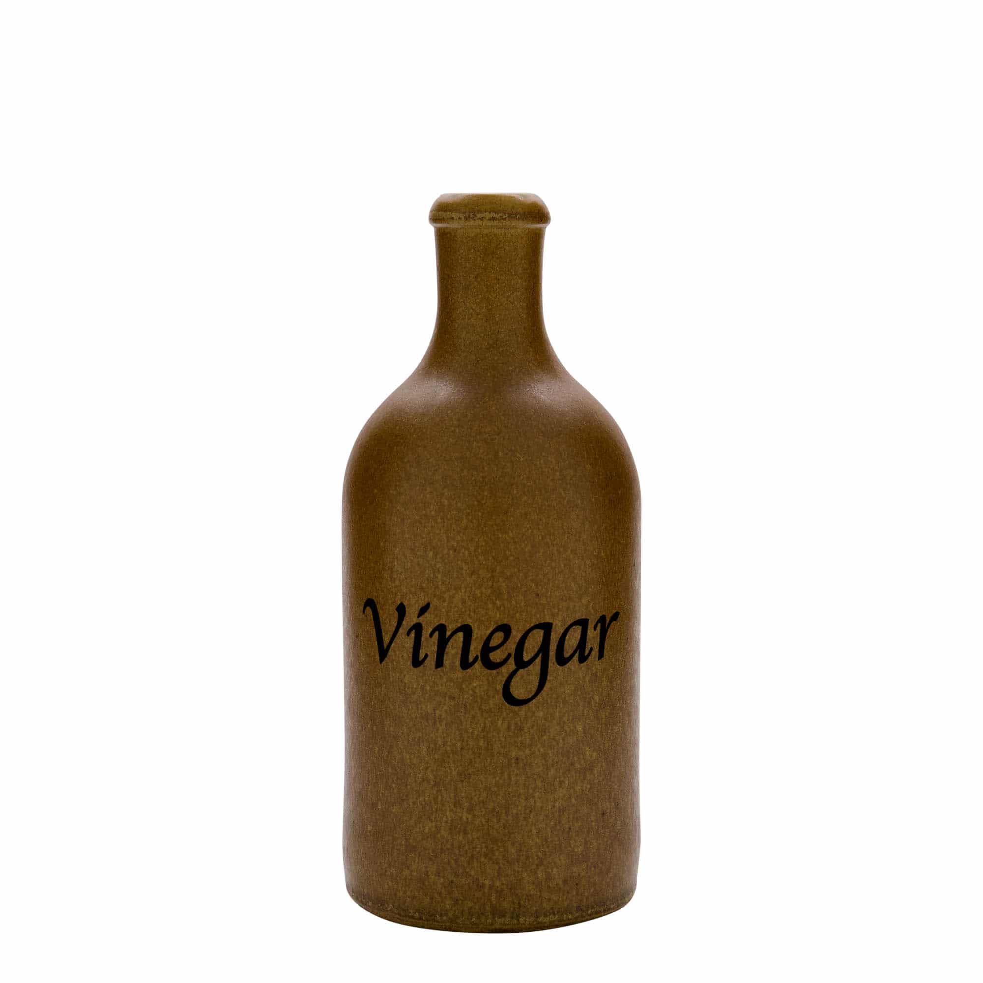 500 ml Tonkrug, Motiv: Vinegar, Steinzeug, braun-kristall, Mündung: Kork