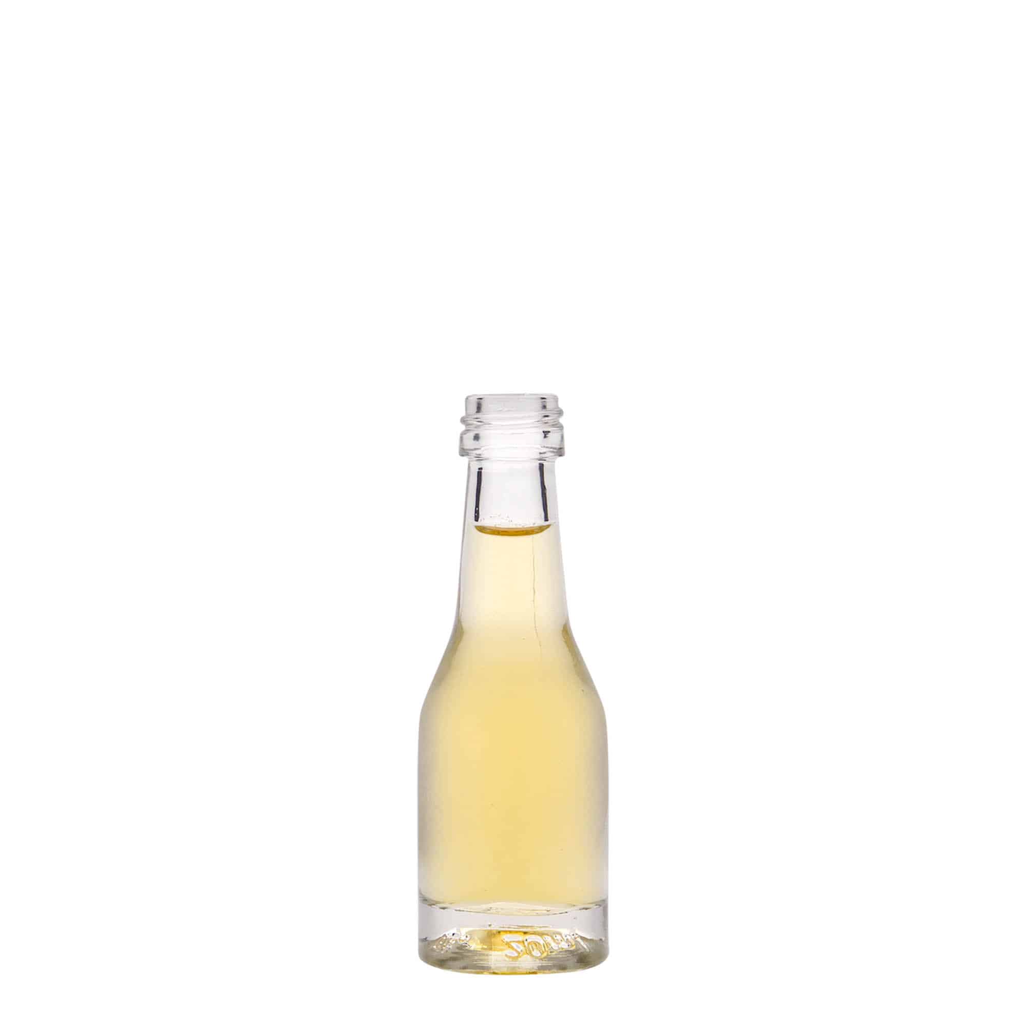 20 ml Glasflasche 'Weinschlegel', Mündung: PP 18