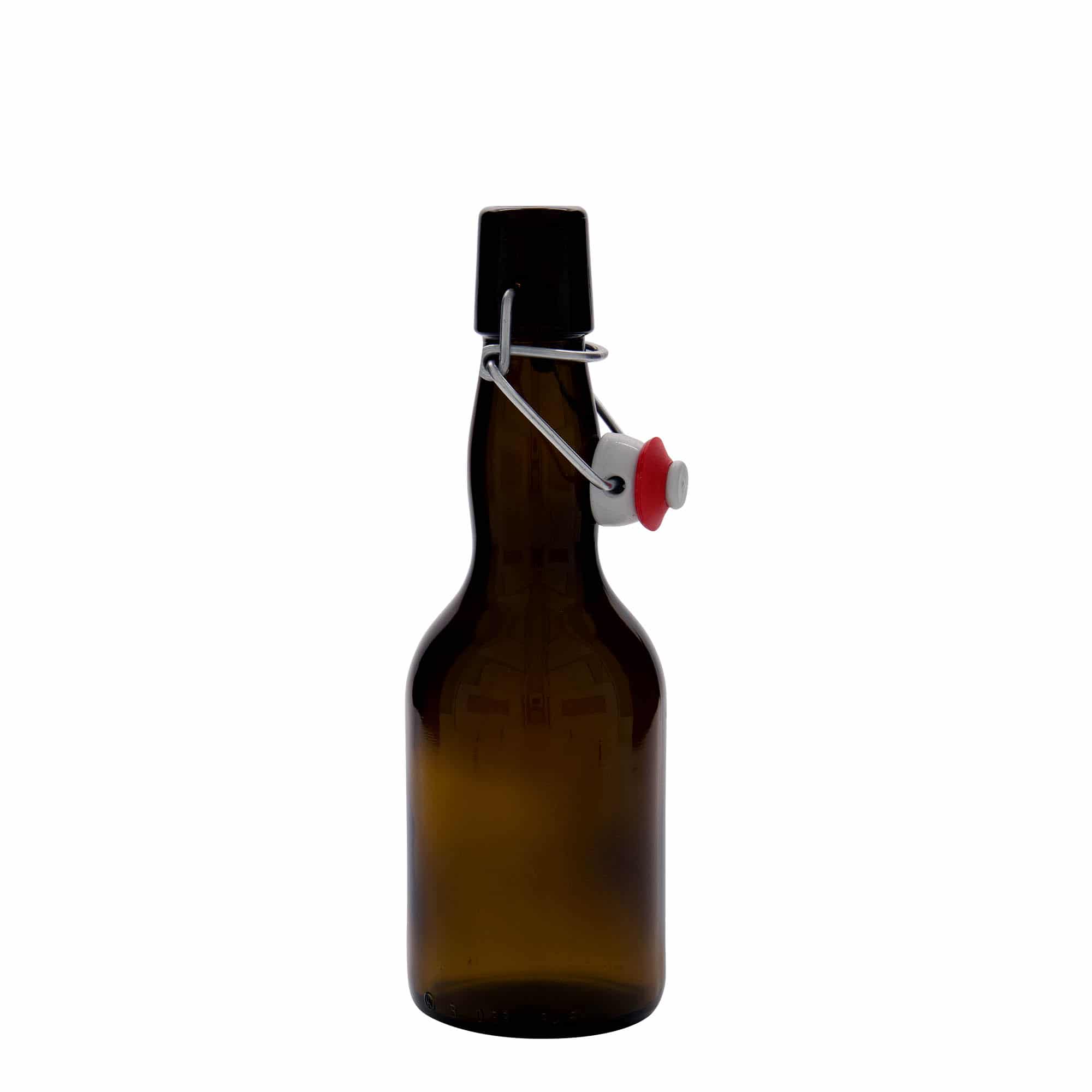 330 ml Bierflasche Kropfhals, Glas, braun, Mündung: Bügelverschluss