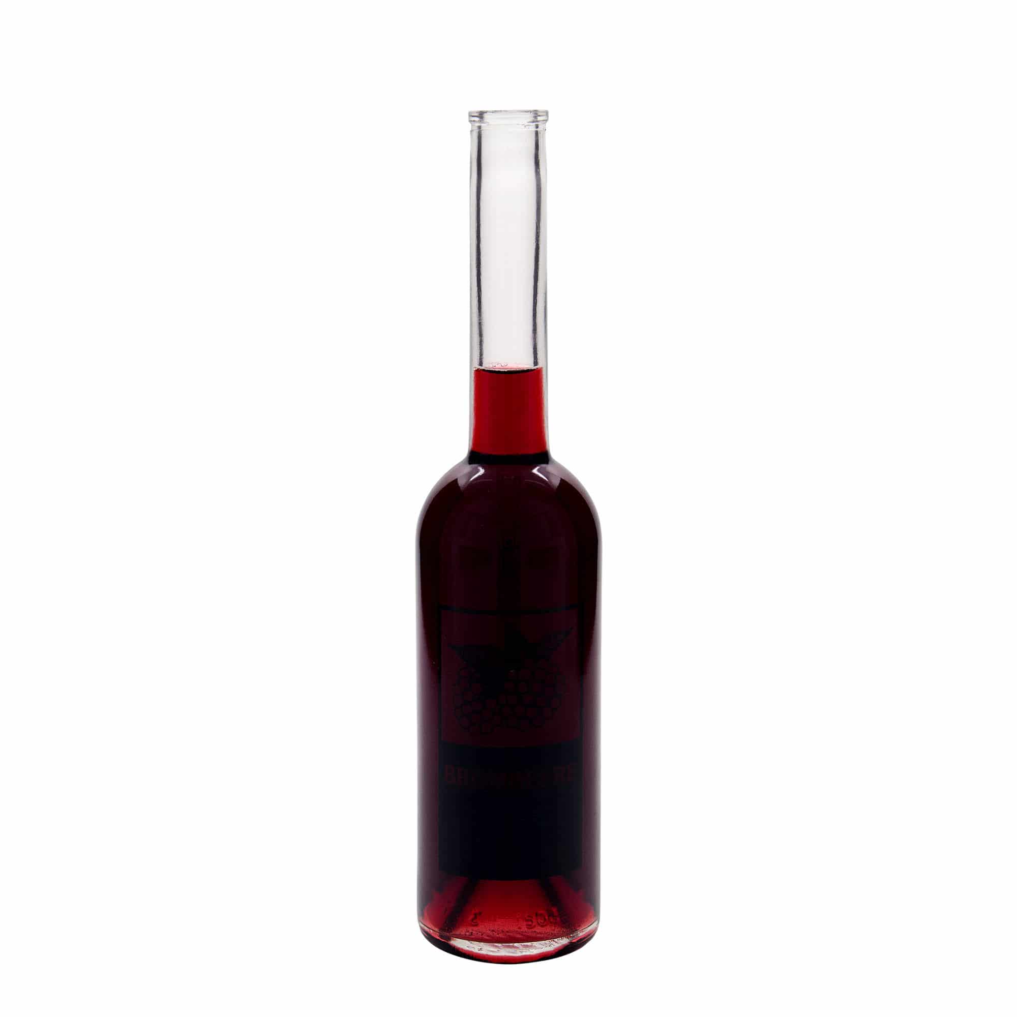 500 ml Glasflasche 'Opera', Motiv: Brombeere, Mündung: Kork