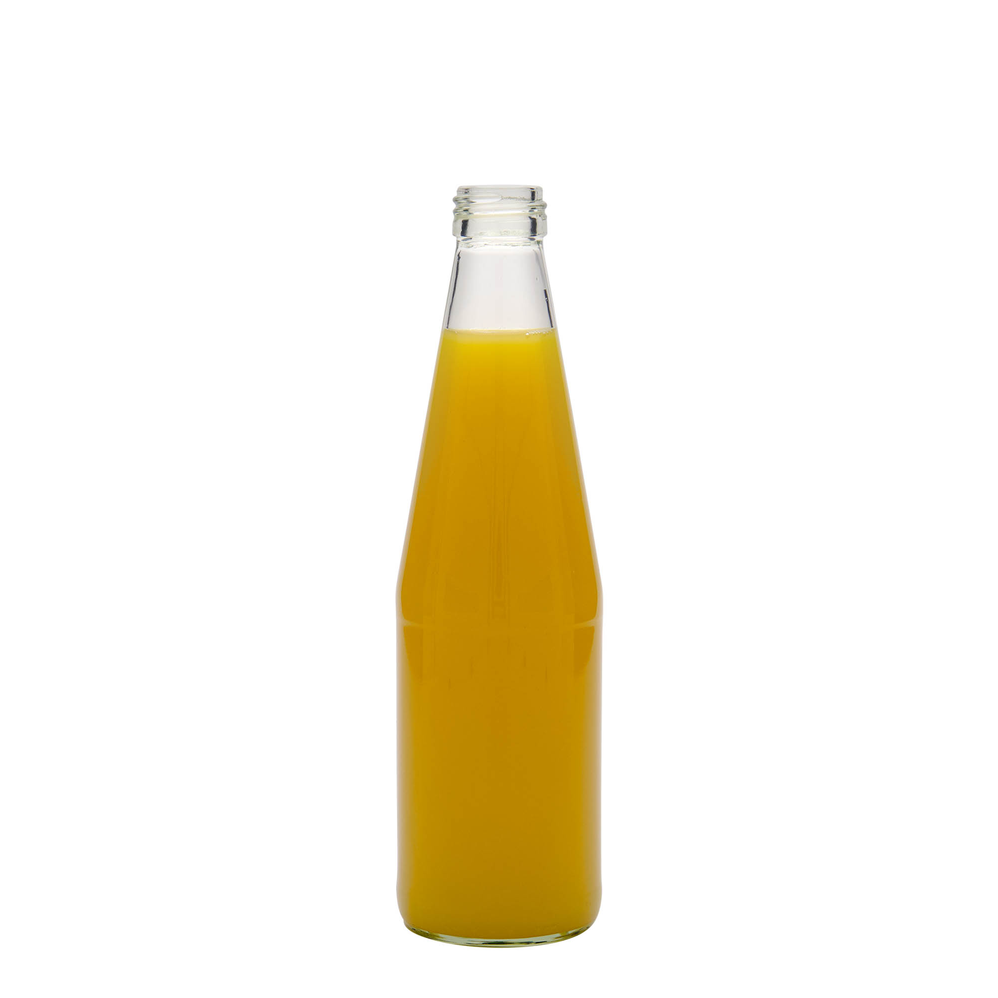 330 ml Universalflasche Karottenform, Glas, Mündung: PP 28