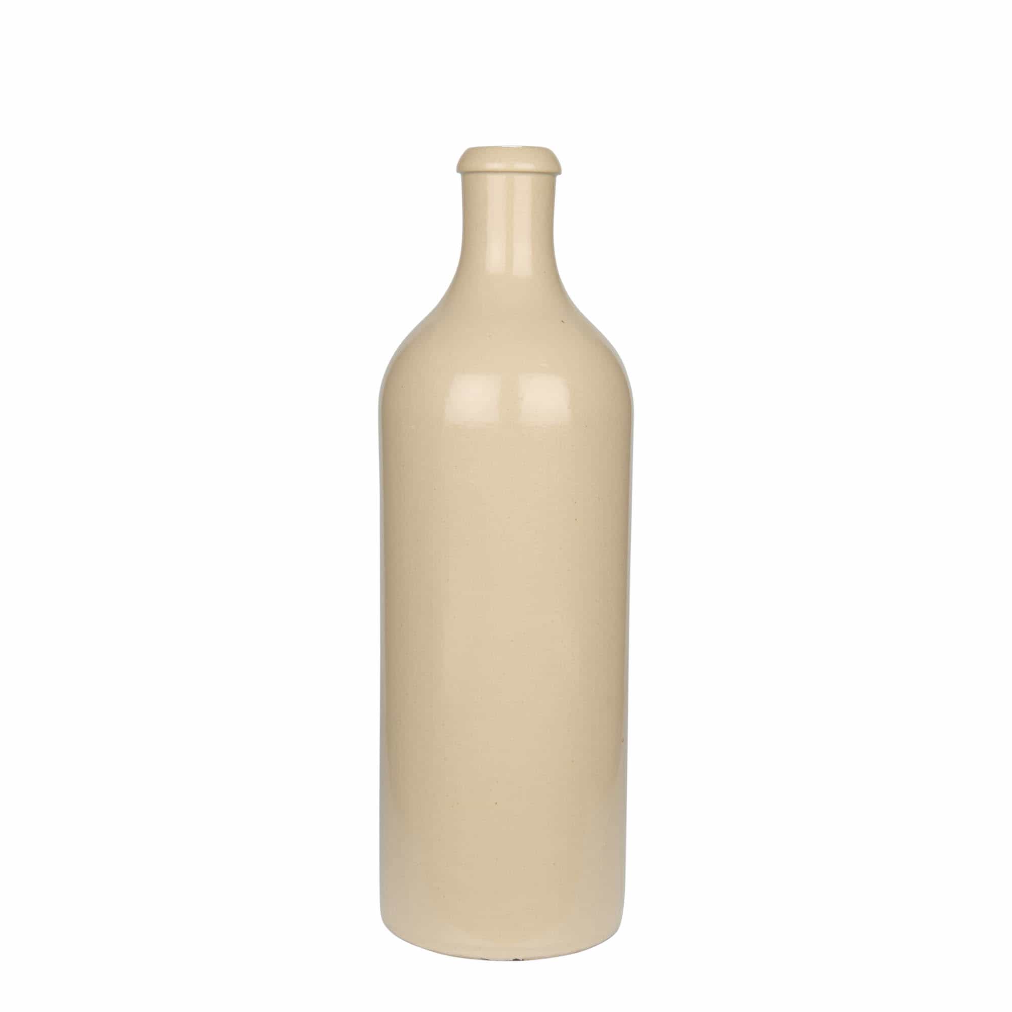 750 ml Tonkrug, Steinzeug, beige, Mündung: Kork