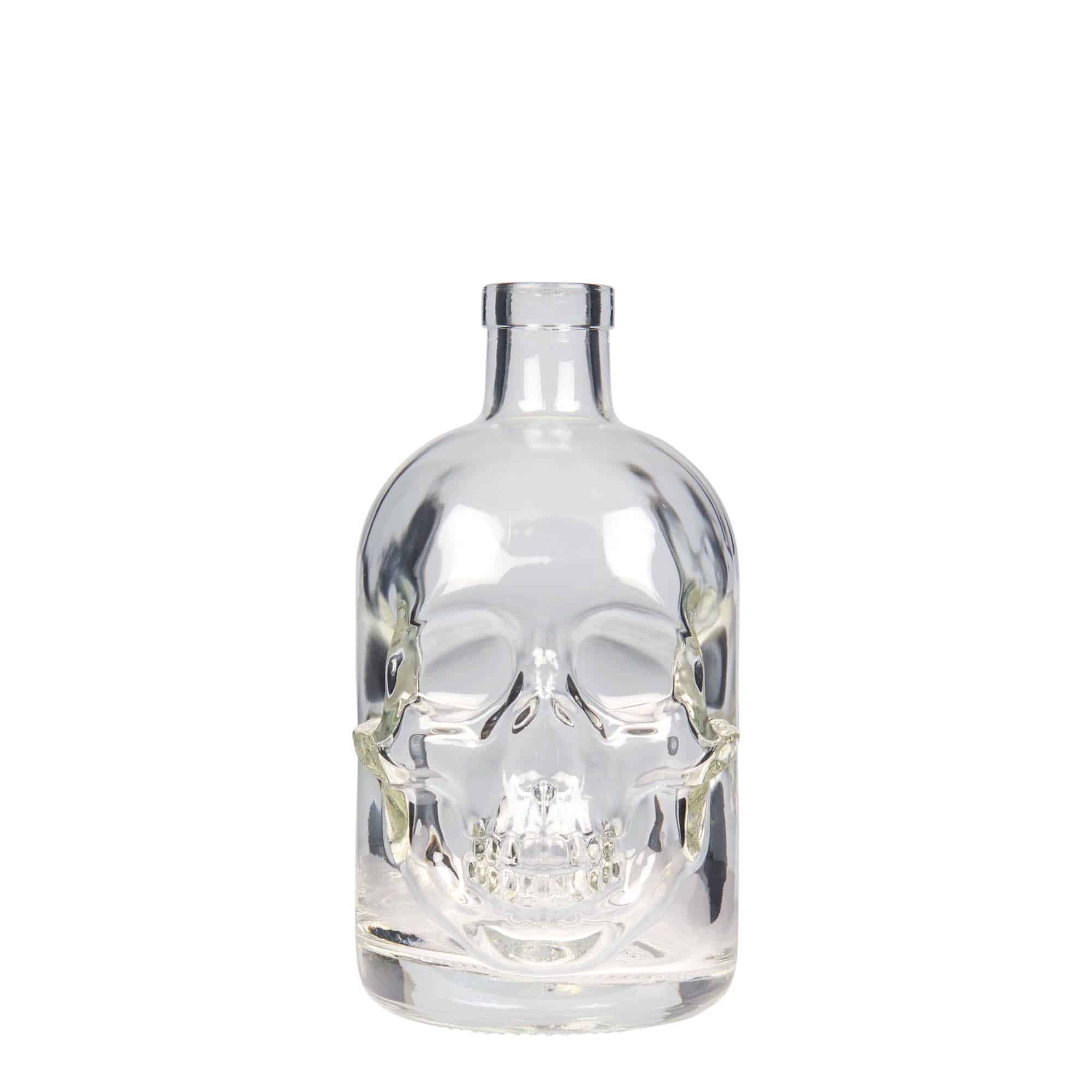 500 ml Glasflasche 'Totenkopf', Mündung: Kork