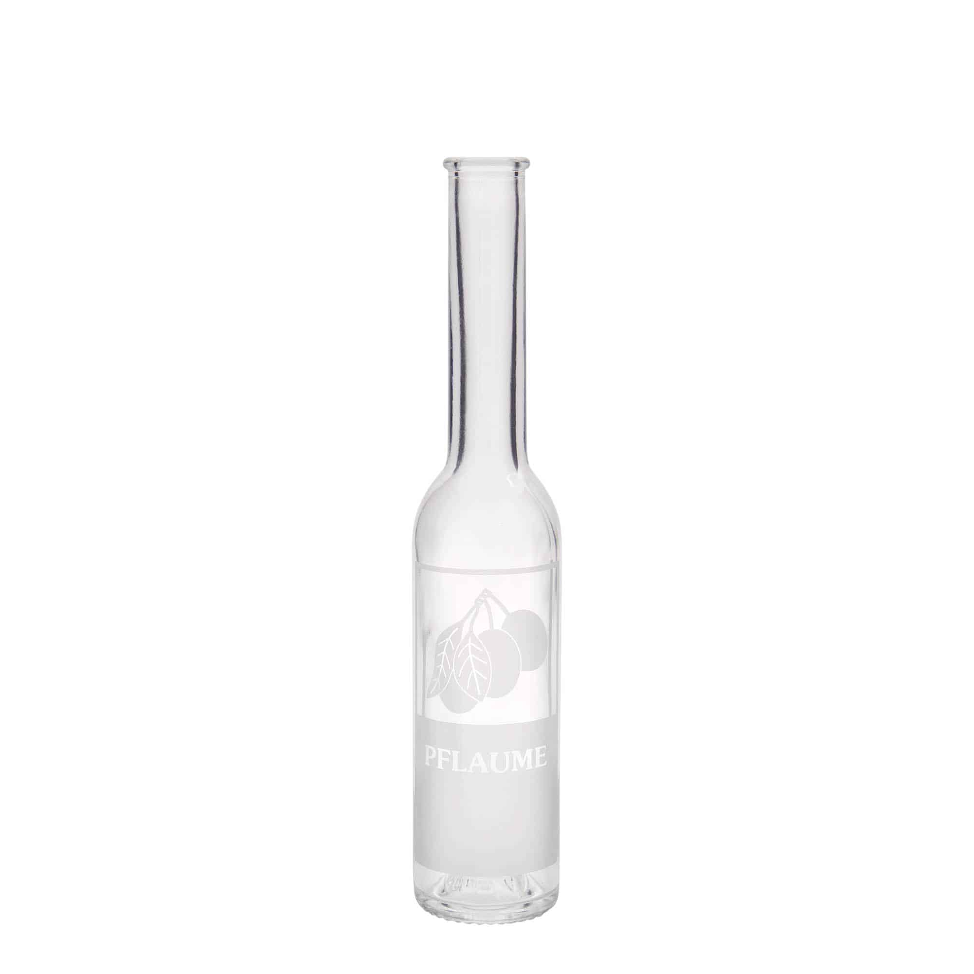 200 ml Glasflasche 'Opera', Motiv: Pflaume, Mündung: Kork