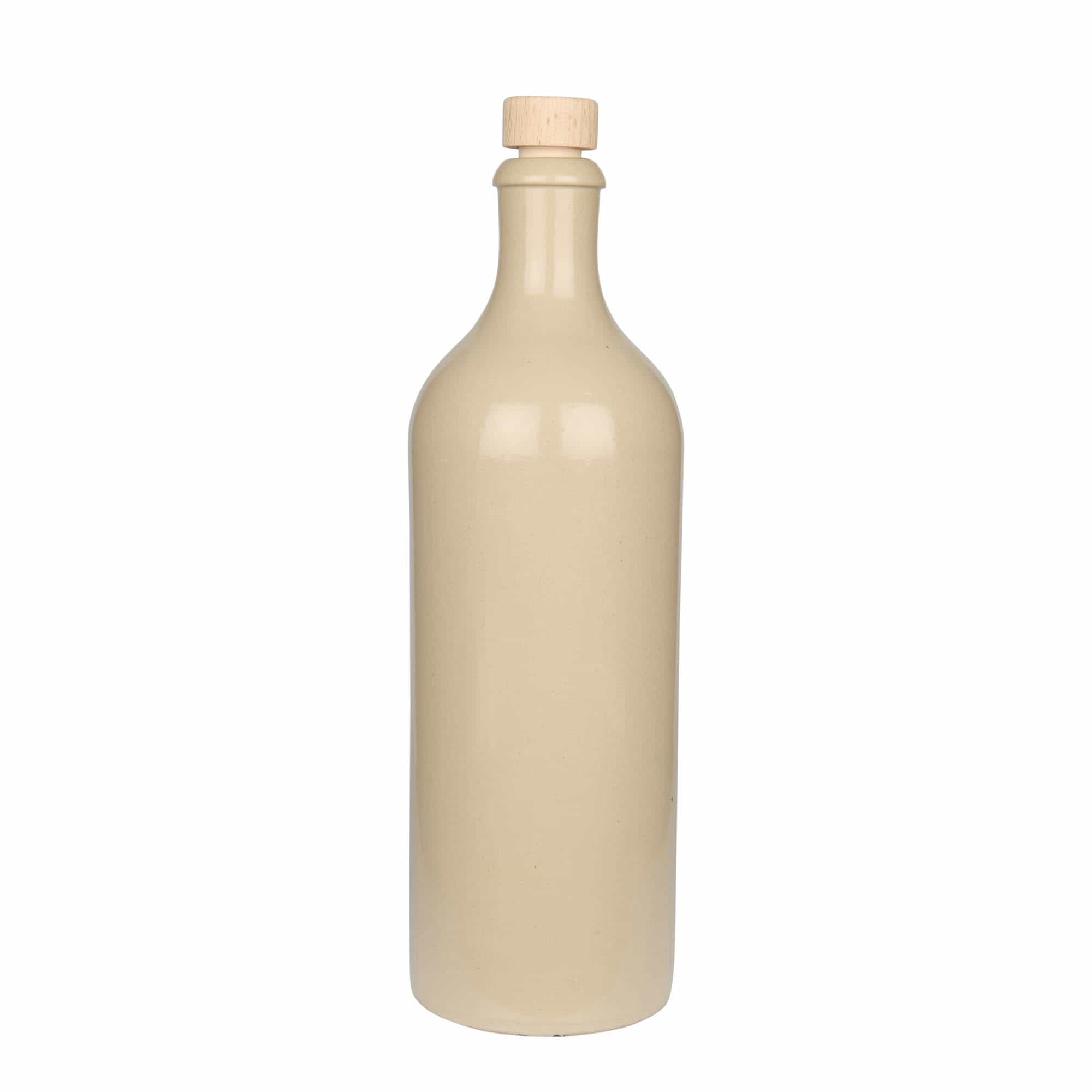 750 ml Tonkrug, Steinzeug, beige, Mündung: Kork