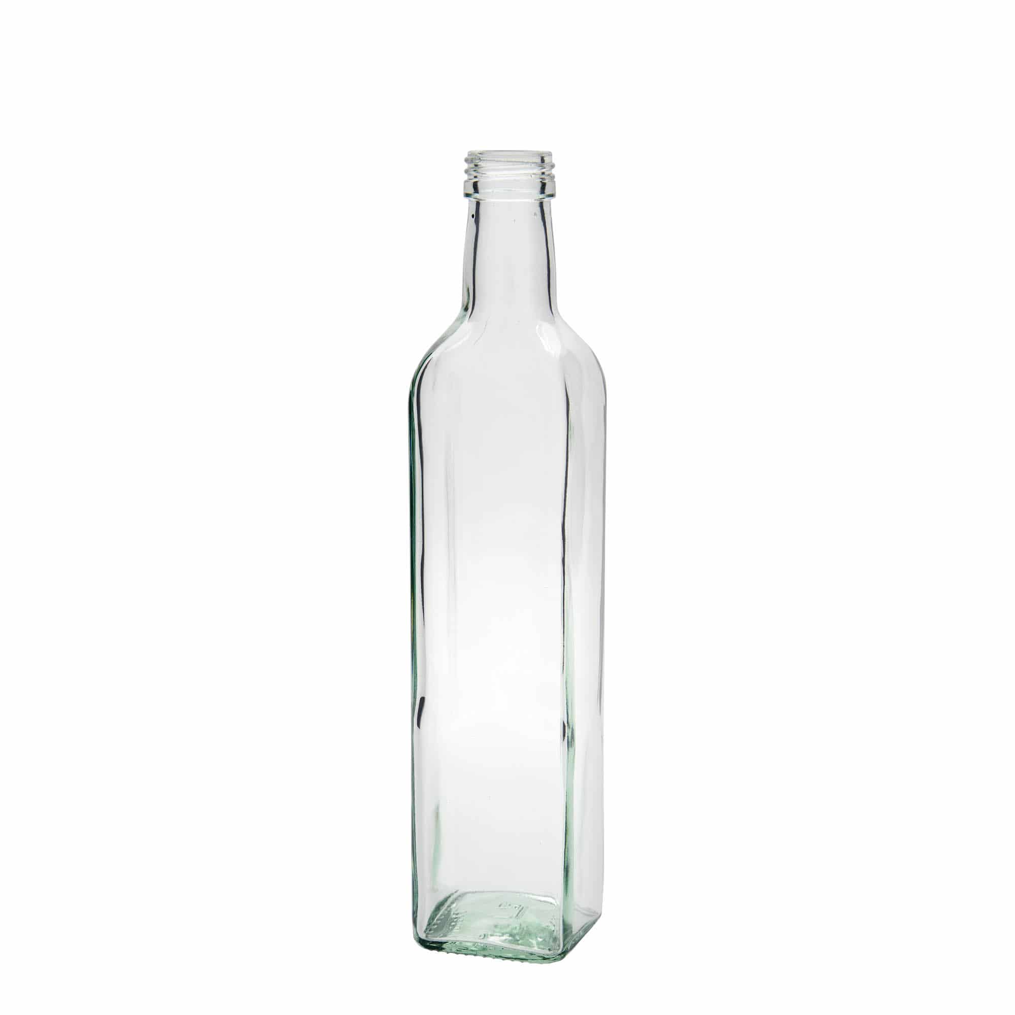 500 ml Glasflasche 'Marasca', quadratisch, Mündung: PP 31,5