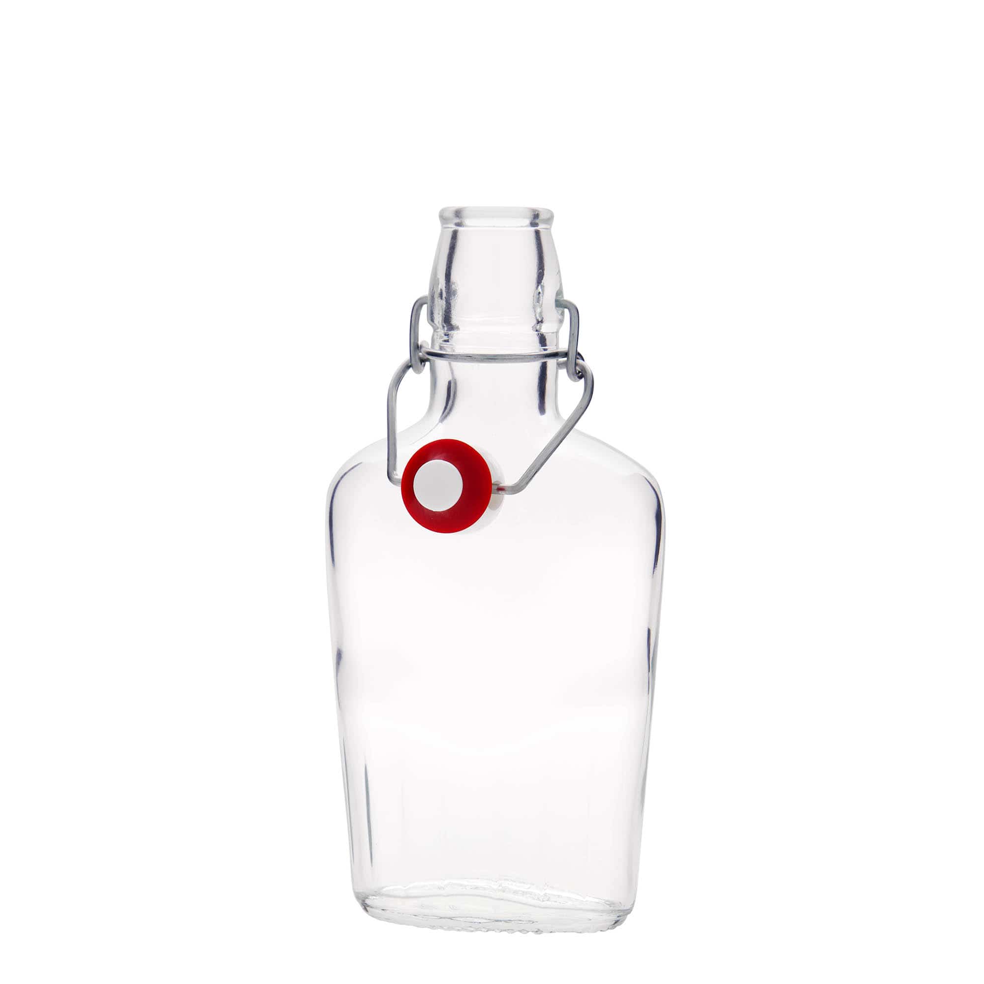 250 ml Glasflasche 'Fiaschetta', oval, Mündung: Bügelverschluss